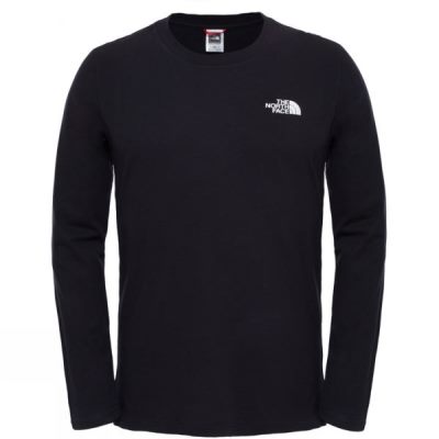 Tee The North Face Manga Larga Easy Hombre - Negras - Chile DVB924876